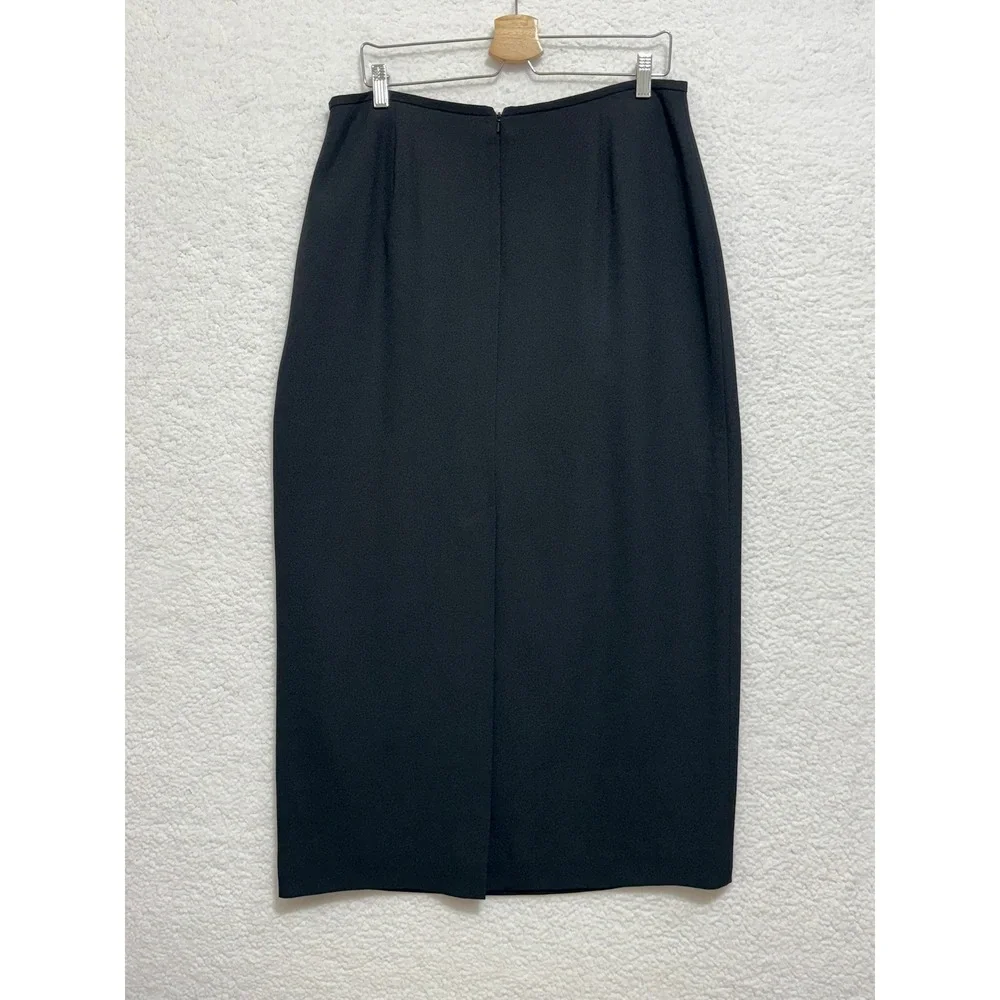 Evan Picone Black Classic Pencil Skirt Career Office Business‎ Size 16
